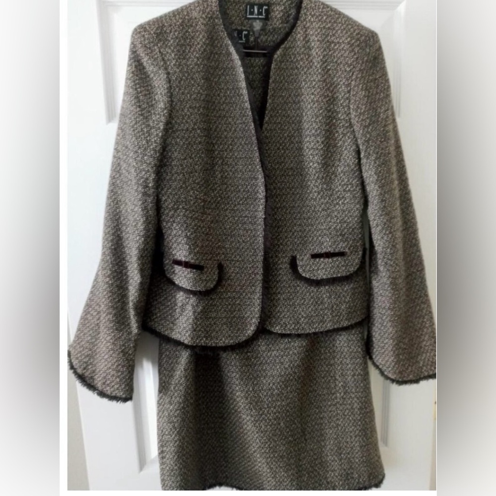 INC International Concepts Elegant Women's Tweed Jacket and Sleeveless Dress Set